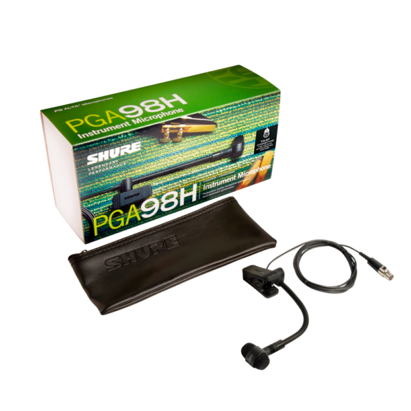 PGA98H-TQG Micrófono de condensador cardioide con clip para instrumento de viento y conector TQG de 4 pines